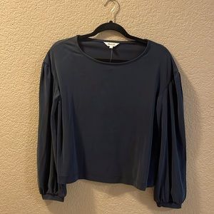 Madewell by JCrew Women’s Black Bell Sleeve Blouse